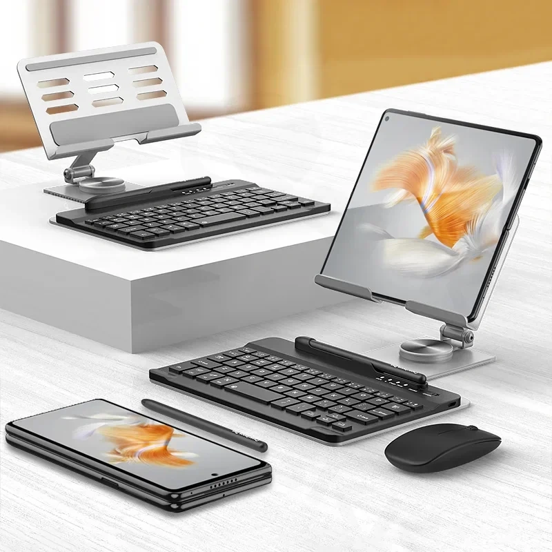 GKK Tablet Folding Stand Wireless Keyboard Set for Huawei Mate Xs 2 X2 X3 Magnetic Keyboard Bracket Mouse Pen for Huawei Mate X5