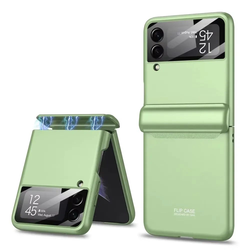 Z Flip 7 Flip5 Flip6 Magnetic Case For Samsung Galaxy Z Flip 7 6 5 4 3 Full Protection Hinge Luxury Cover Shell Camera Glass on