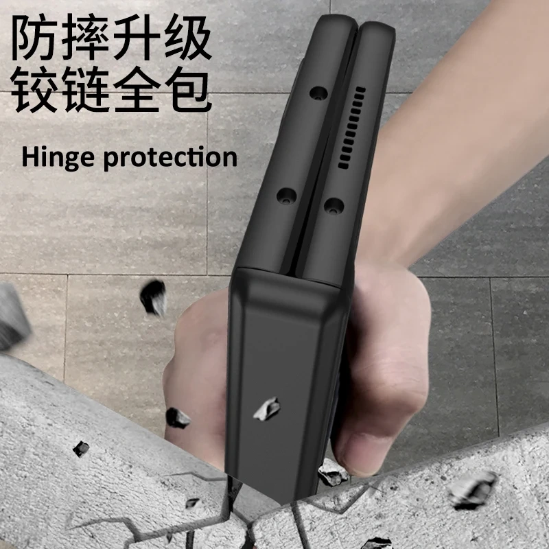 GKK Magnetic Hinge Case For Samsung Galaxy Z Fold4 Fold3 Fold 4 3 Tempered Glass Bracket Matte Plastic Cover