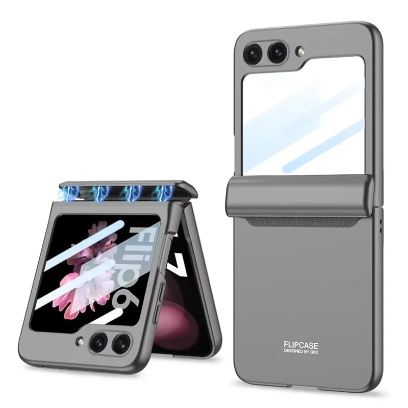 Z Flip 7 Flip5 Flip6 Magnetic Case For Samsung Galaxy Z Flip 7 6 5 4 3 Full Protection Hinge Luxury Cover Shell Camera Glass on