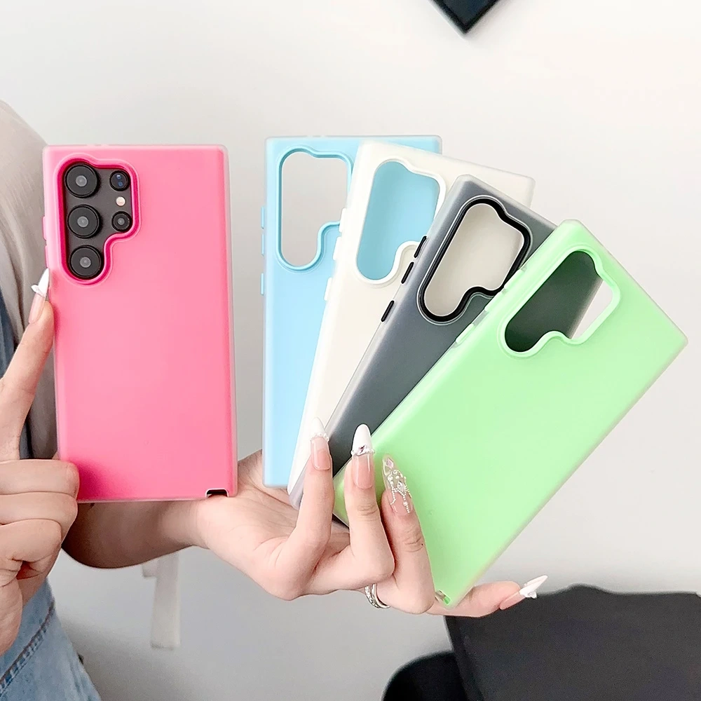 Candy Liquid Silicone Soft Case For Samsung Galaxy S24 Ultra S23 FE S22PLus A55 A35 A25 A15 A54 A34 A24 A23 A14 Shockproof Cover