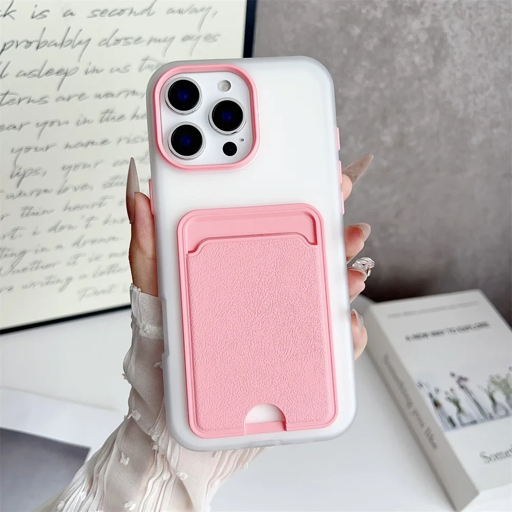 3 IN 1 Leather Card Slot Holder Phone Case For iPhone 17 Air 16 15 14 13 Pro Max 16E Wallet Pocket Shockproof Back Cover Bumper