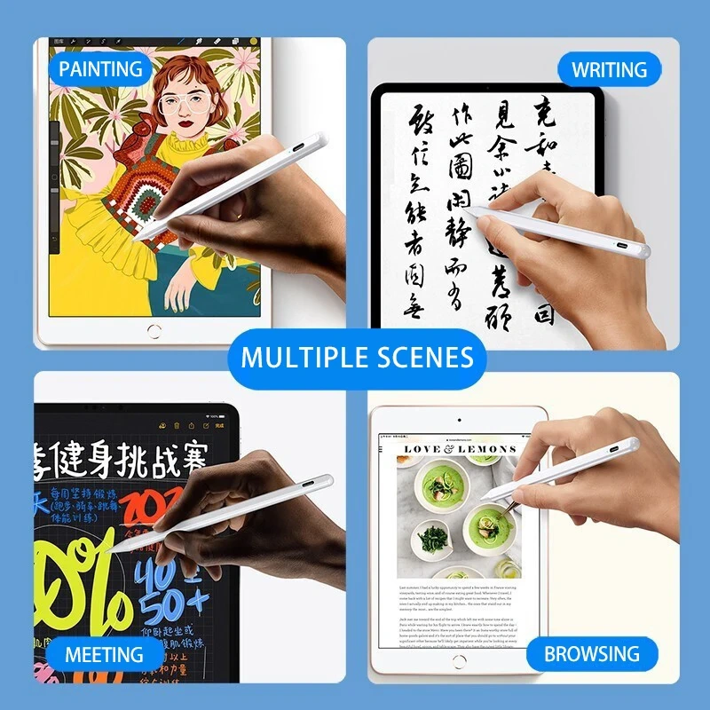 For Apple Pencil 1 2 for iPad Pencil Bluetooth Stylus Pen for iPad A16 Air 11 M3 M2 Pro 12.9 10.9 10.2 Mini 6 7 for Apple Pencil