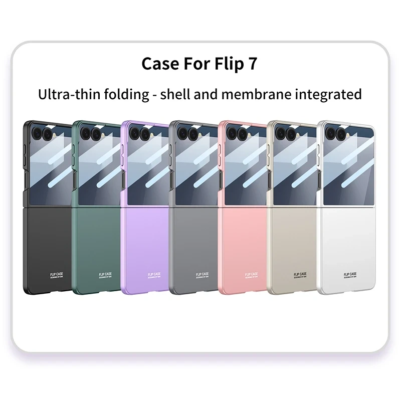 GKK Original Case for Samsung Galaxy Z Flip 7 6 5 Ultra-thin Outer Screen Glass Protective Plastic Cover for Galaxy Z Flip7 Case