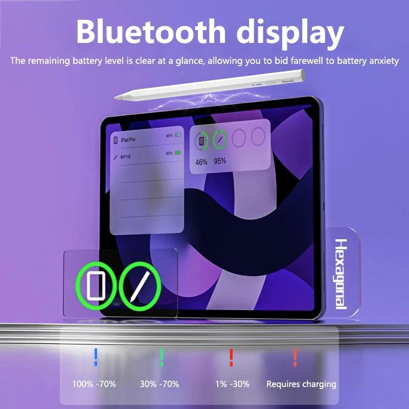 Stylus for iPad Mini A17 Pro 2024 Active Pen for iPad A16 Palm Rejection Pencil compatible for iPad Air M3 M2 M1 Pro 11 12.9 13
