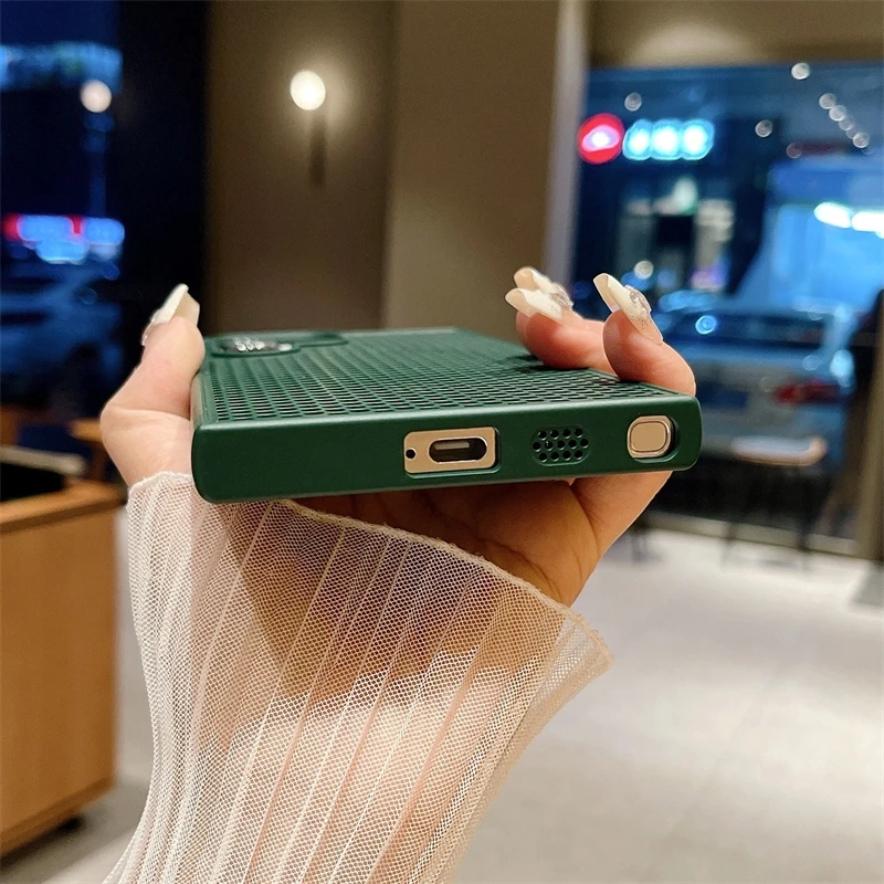 Heat Dissipation For Magsafe Magnetic Case For Samsung Galaxy S25 S24 S23 S22Ultra Plus Cooling Breathable Wireless Charge Cover