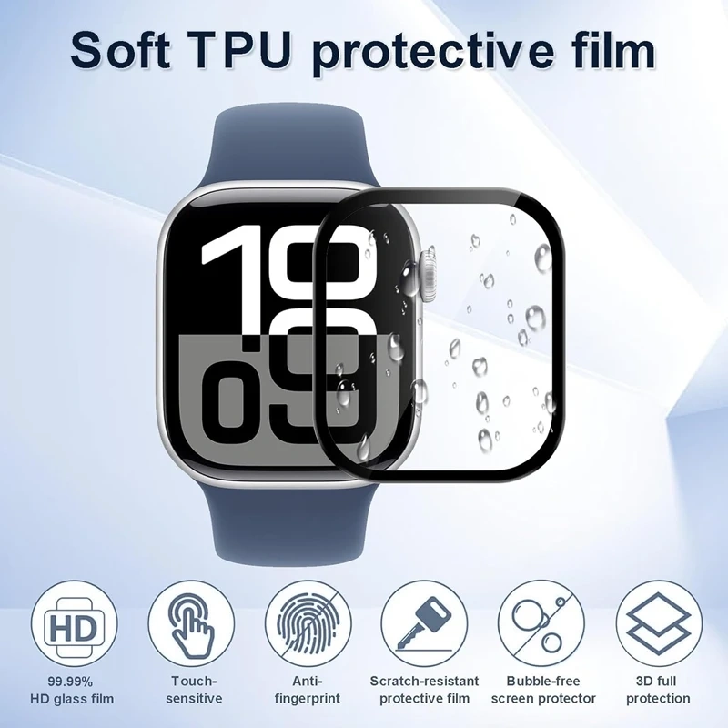 Protector Film For Apple Watch 46mm 45mm 44mm 38 41 42 40mm 49mm Curved Screen Protectors iwatch series Ultra 11 10 9 8 7 SE 6 5