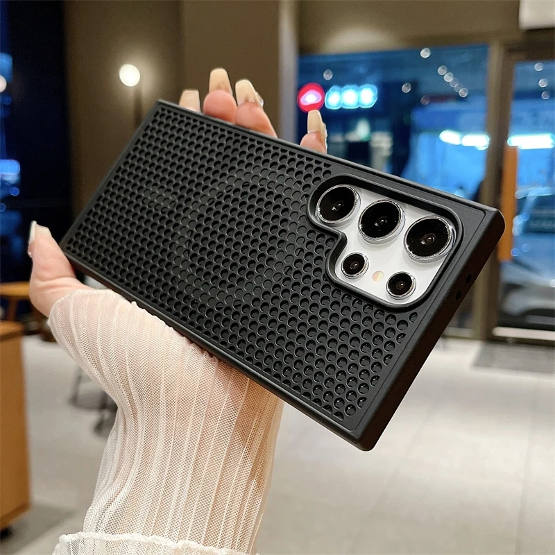 Heat Dissipation For Magsafe Magnetic Case For Samsung Galaxy S25 S24 S23 S22Ultra Plus Cooling Breathable Wireless Charge Cover