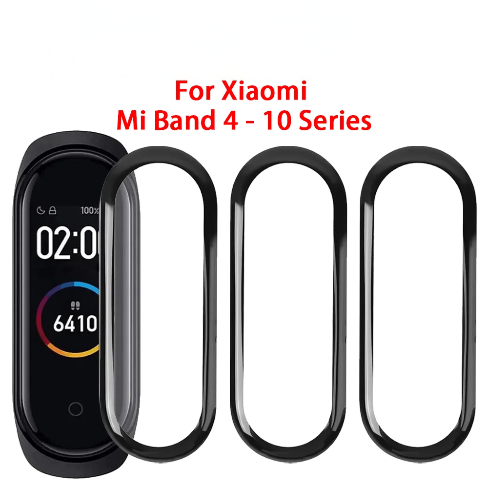 9D Protective Film For Xiaomi Mi Band 10 9 Full Cover Screen Protector on Mi Band 8 Miband 7 6 5 4 Mi Band Films Not Glass