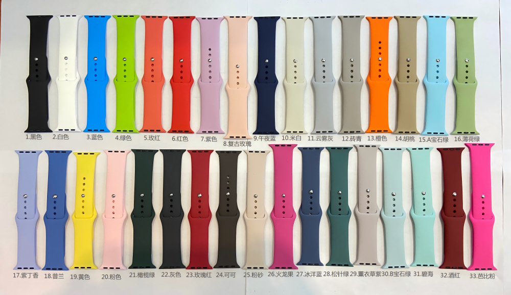 Silicone Band For Apple Watch strap 44mm 45mm 40mm 41mm 42-46mm 49mm sport bracelet iwatch series 11-10-9-8 7 6 5 4 SE-Ultra 2/3