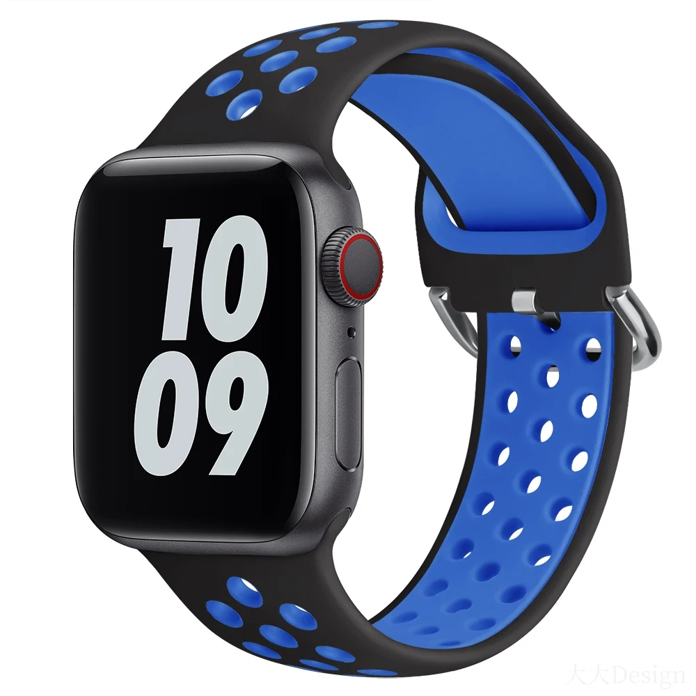 Strap For Apple Watch Band 46mm 44mm 49mm 45mm 40mm 41mm 38 42mm correa Breathable bracelet iwatch series 10 8 SE 7 6 5 9 Ultra