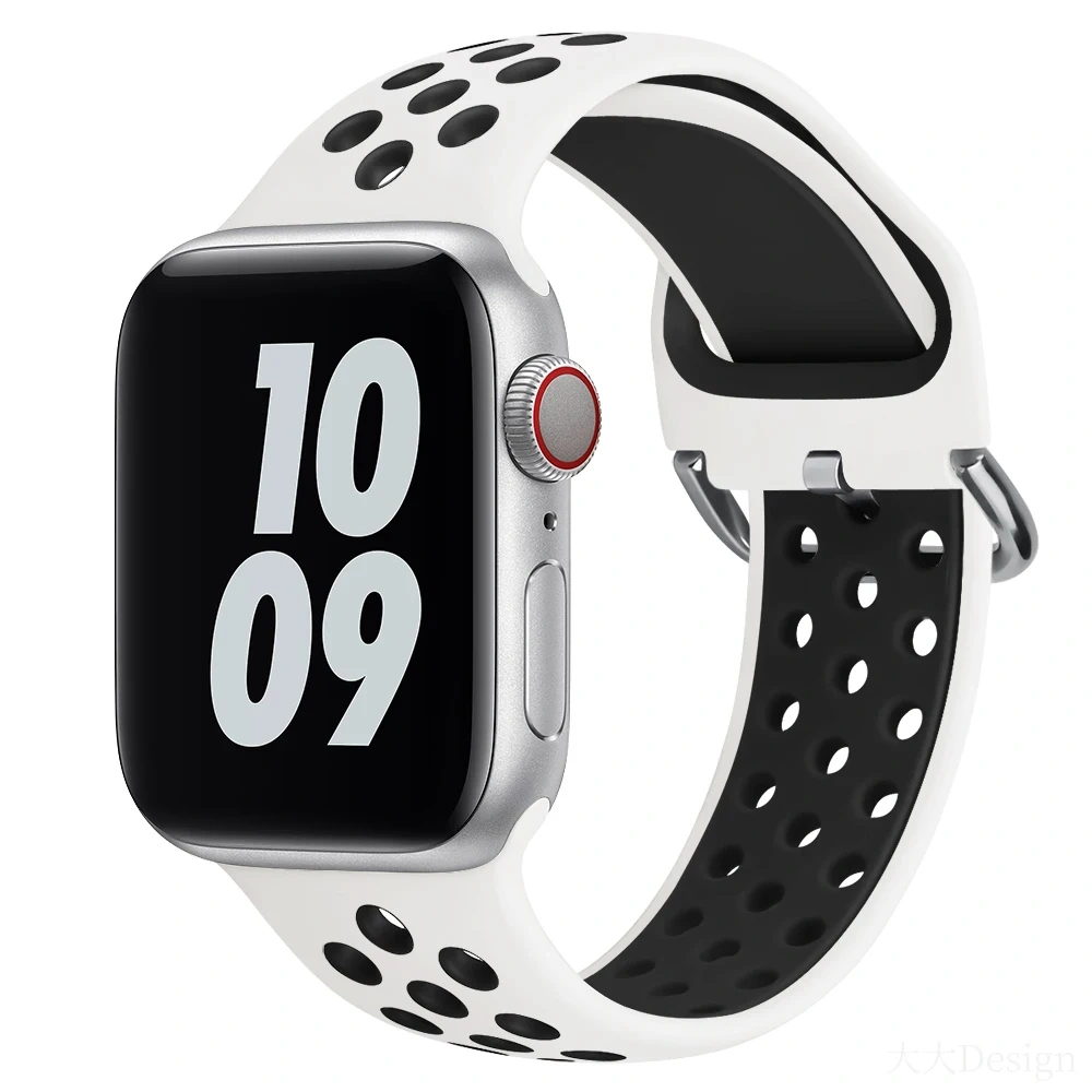Strap For Apple Watch Band 46mm 44mm 49mm 45mm 40mm 41mm 38 42mm correa Breathable bracelet iwatch series 10 8 SE 7 6 5 9 Ultra