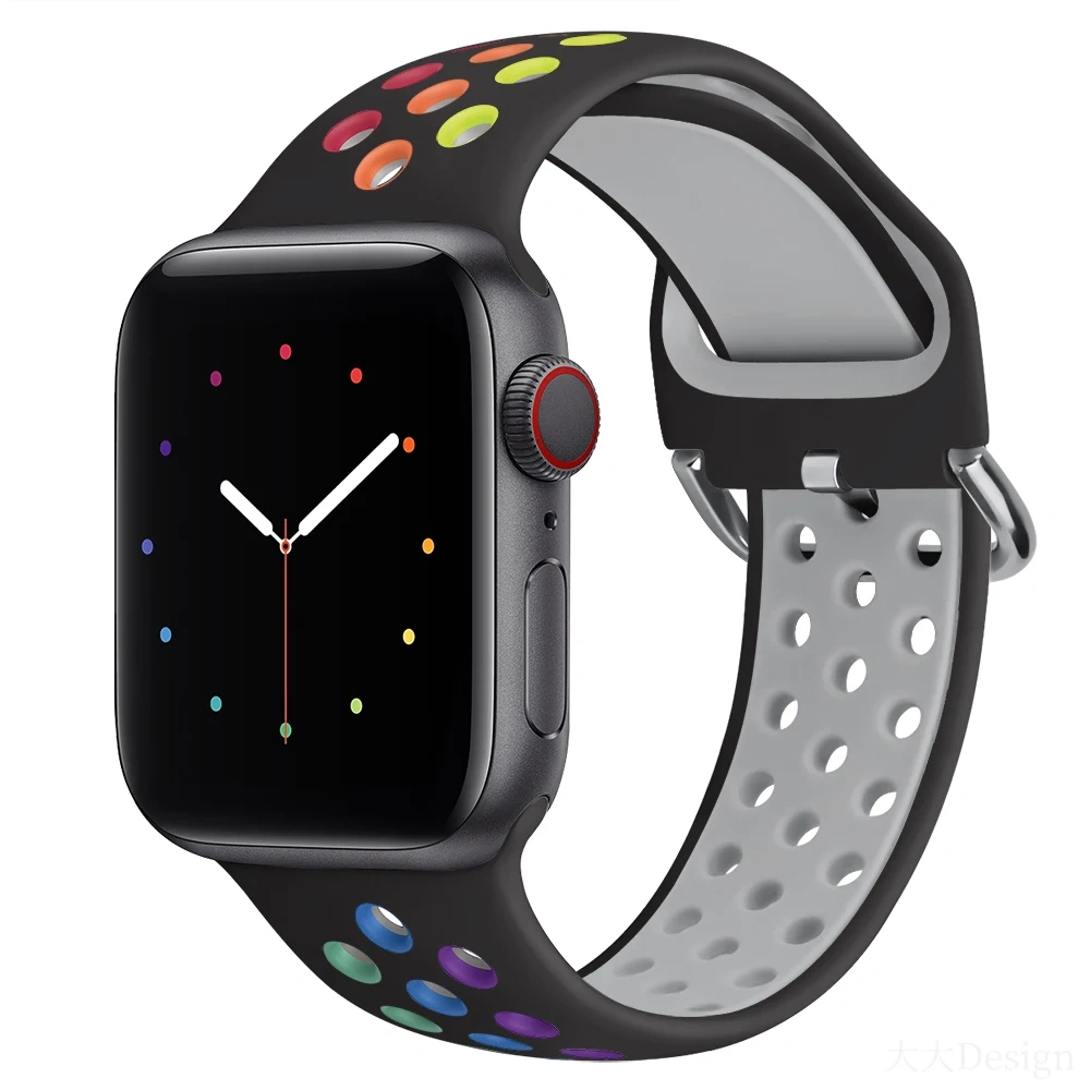 Strap For Apple Watch Band 46mm 44mm 49mm 45mm 40mm 41mm 38 42mm correa Breathable bracelet iwatch series 10 8 SE 7 6 5 9 Ultra