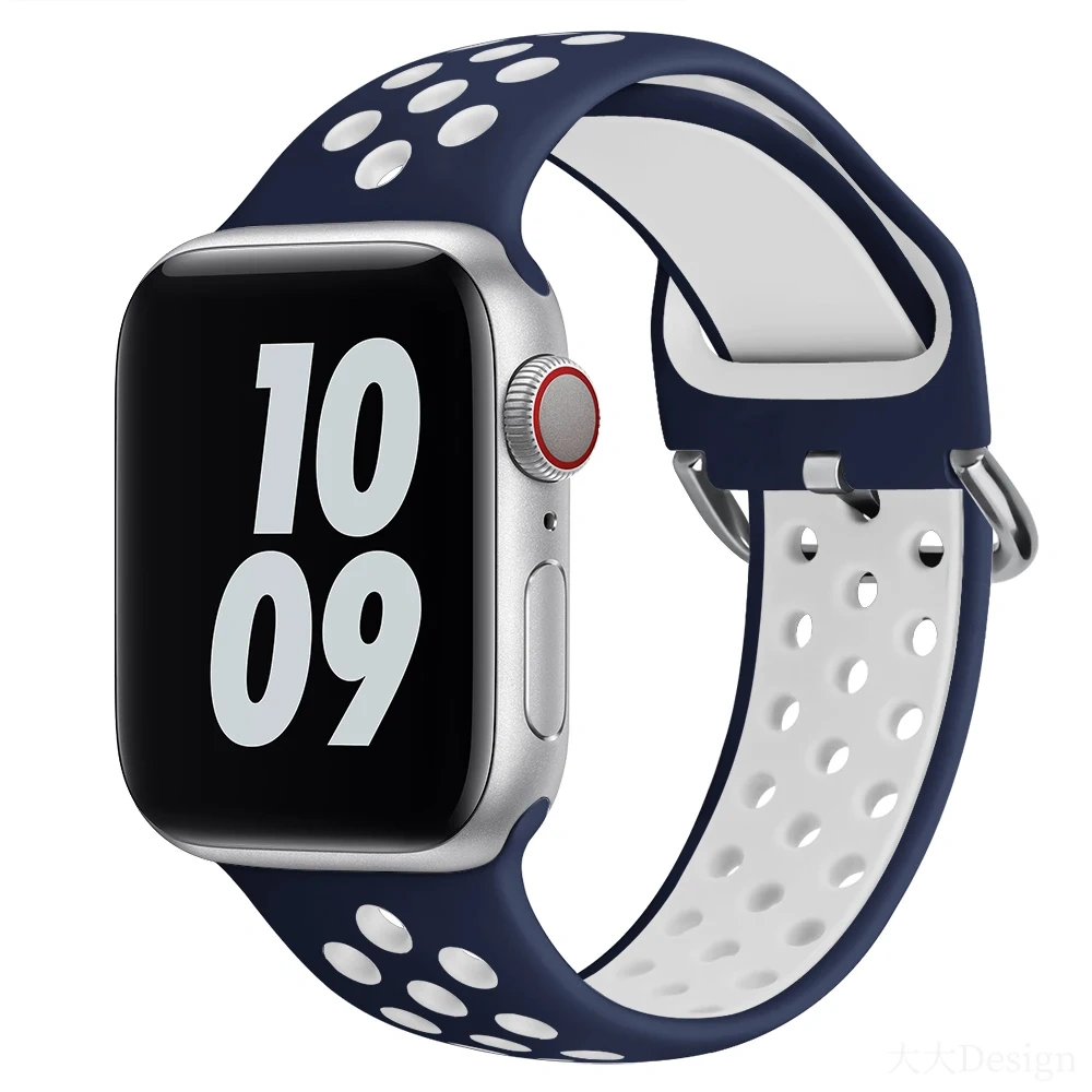 Strap For Apple Watch Band 46mm 44mm 49mm 45mm 40mm 41mm 38 42mm correa Breathable bracelet iwatch series 10 8 SE 7 6 5 9 Ultra