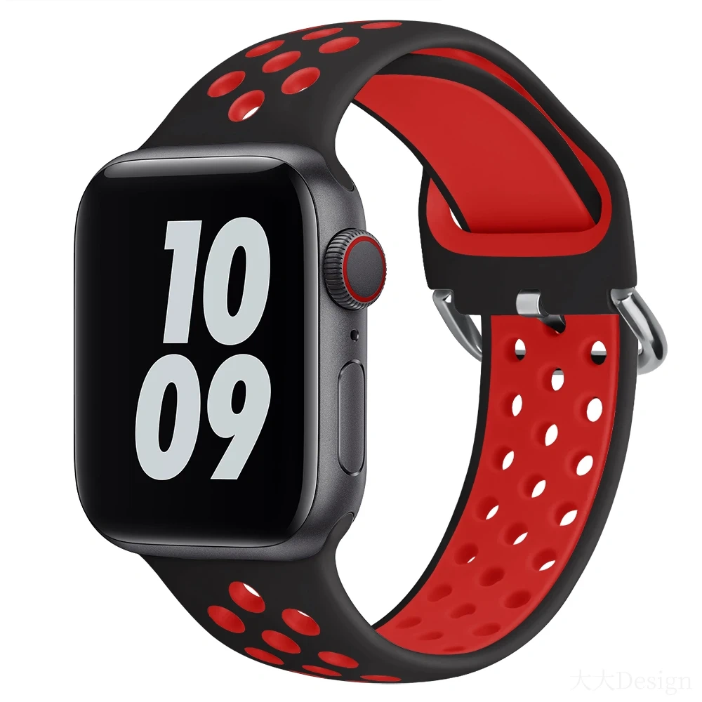 Strap For Apple Watch Band 46mm 44mm 49mm 45mm 40mm 41mm 38 42mm correa Breathable bracelet iwatch series 10 8 SE 7 6 5 9 Ultra