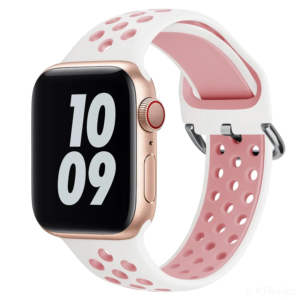 Strap For Apple Watch Band 46mm 44mm 49mm 45mm 40mm 41mm 38 42mm correa Breathable bracelet iwatch series 10 8 SE 7 6 5 9 Ultra