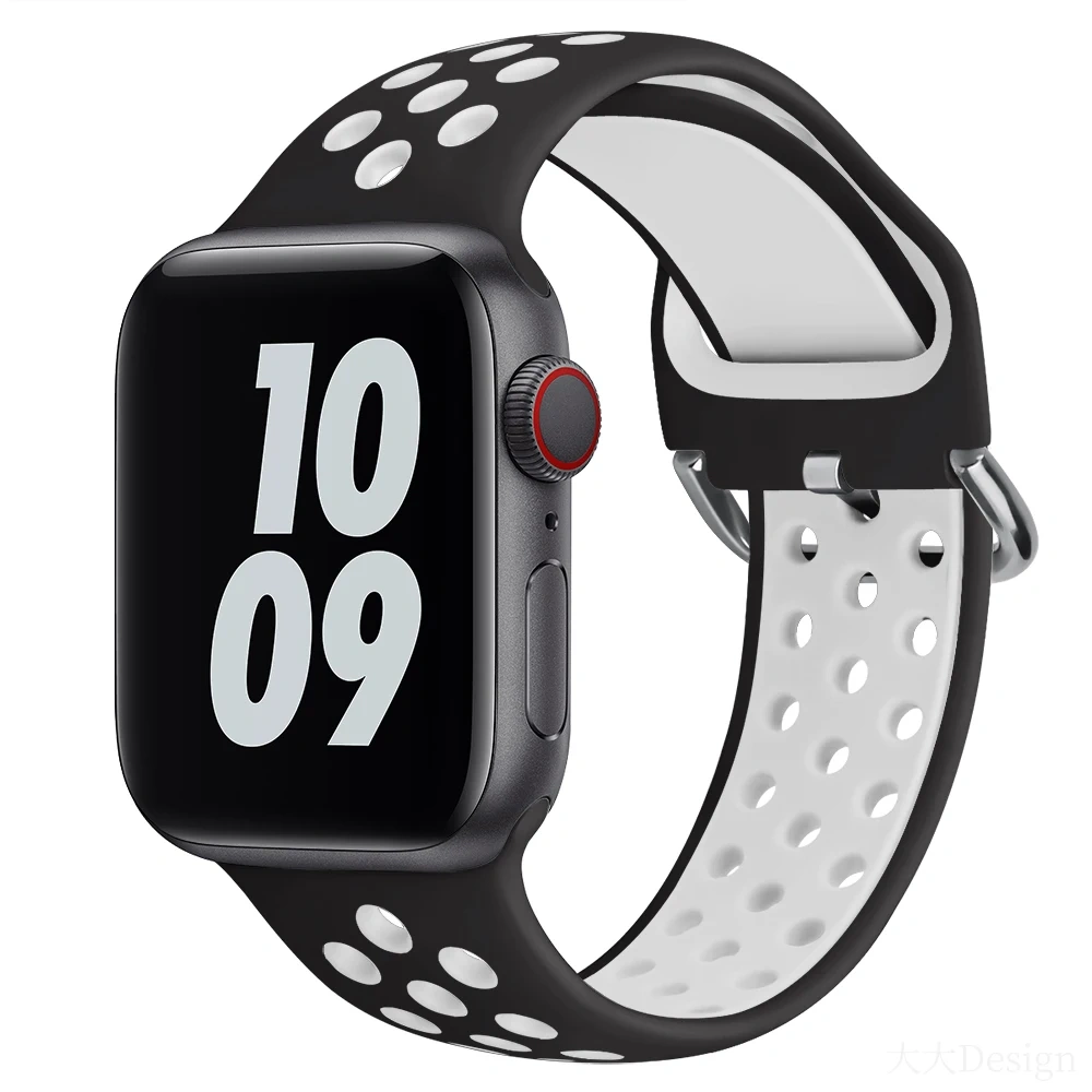 Strap For Apple Watch Band 46mm 44mm 49mm 45mm 40mm 41mm 38 42mm correa Breathable bracelet iwatch series 10 8 SE 7 6 5 9 Ultra