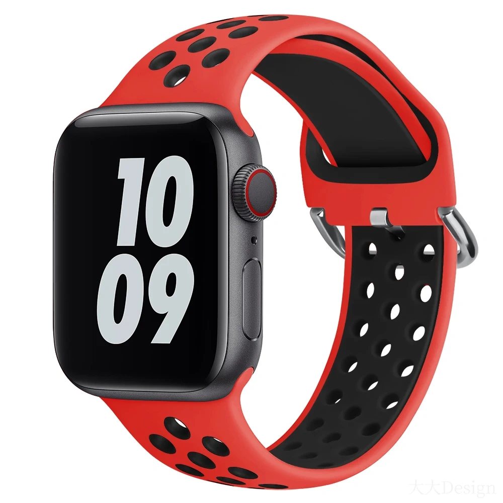 Strap For Apple Watch Band 46mm 44mm 49mm 45mm 40mm 41mm 38 42mm correa Breathable bracelet iwatch series 10 8 SE 7 6 5 9 Ultra