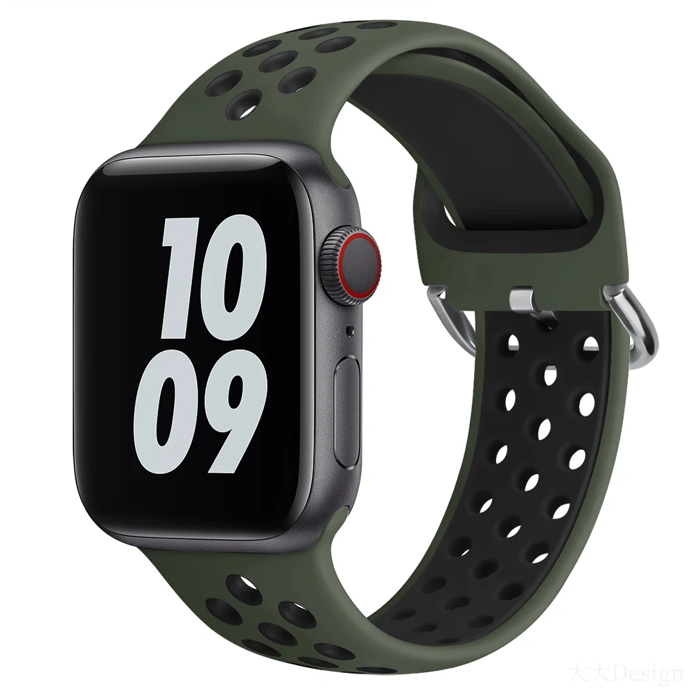 Strap For Apple Watch Band 46mm 44mm 49mm 45mm 40mm 41mm 38 42mm correa Breathable bracelet iwatch series 10 8 SE 7 6 5 9 Ultra
