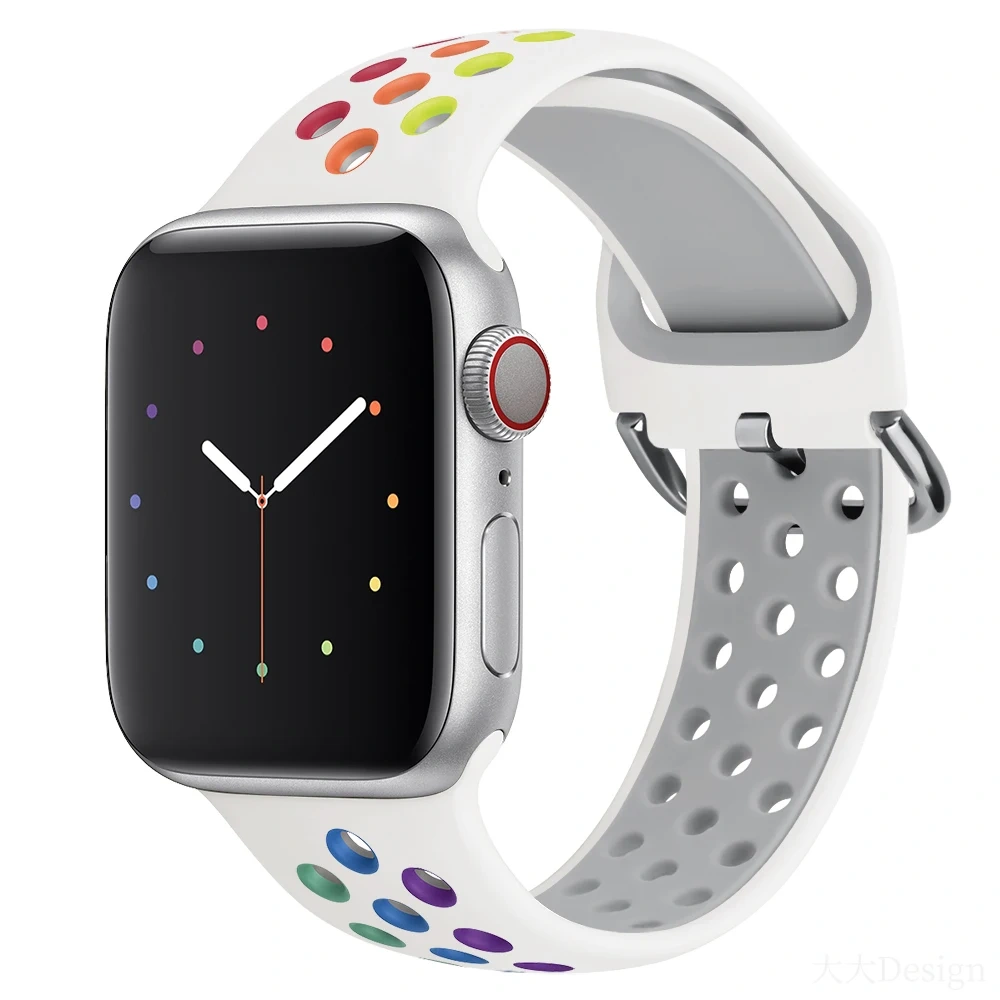 Strap For Apple Watch Band 46mm 44mm 49mm 45mm 40mm 41mm 38 42mm correa Breathable bracelet iwatch series 10 8 SE 7 6 5 9 Ultra
