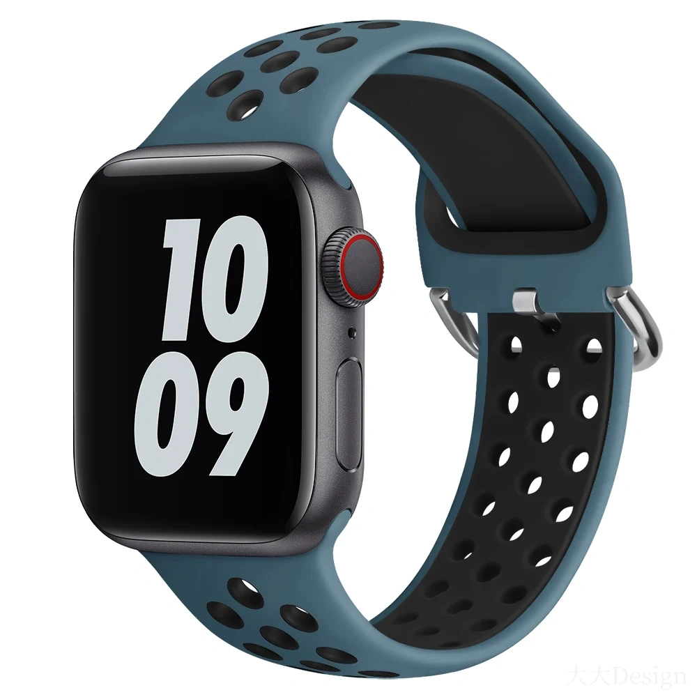 Strap For Apple Watch Band 46mm 44mm 49mm 45mm 40mm 41mm 38 42mm correa Breathable bracelet iwatch series 10 8 SE 7 6 5 9 Ultra