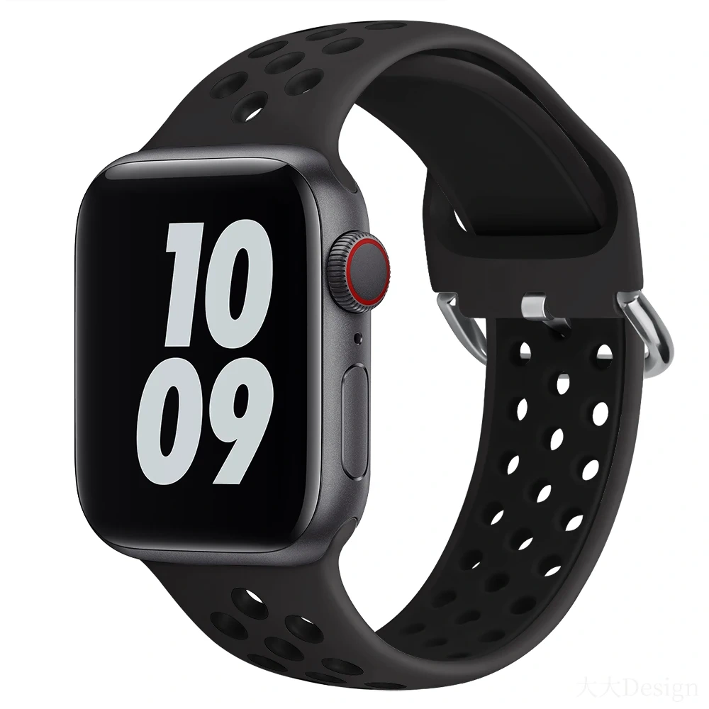Strap For Apple Watch Band 46mm 44mm 49mm 45mm 40mm 41mm 38 42mm correa Breathable bracelet iwatch series 10 8 SE 7 6 5 9 Ultra