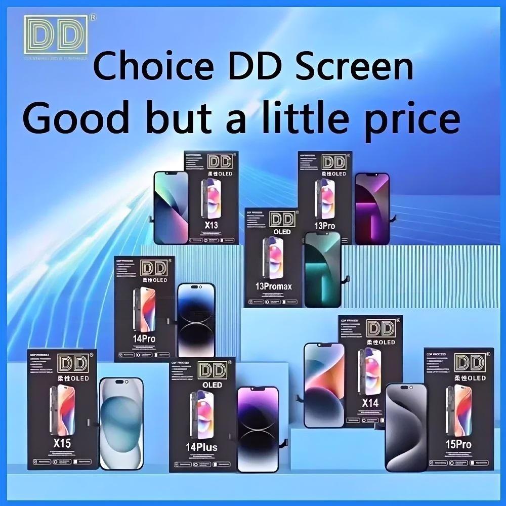 AAAAA DD Oled For iPhone 16 Pro Max 11 12 13 14 15 Plus NO IC Display 3D Touch Screen 12 13 Mini 16E LCD Replacement FHD Amoled