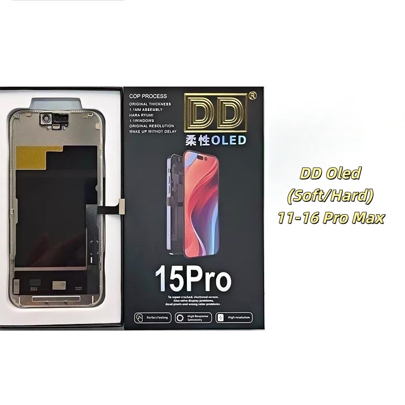 AAAAA DD Oled For iPhone 16 Pro Max 11 12 13 14 15 Plus NO IC Display 3D Touch Screen 12 13 Mini 16E LCD Replacement FHD Amoled