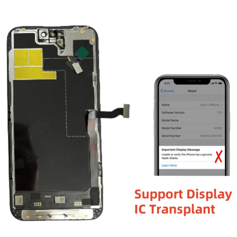 AAAAA DD Oled For iPhone 16 Pro Max 11 12 13 14 15 Plus NO IC Display 3D Touch Screen 12 13 Mini 16E LCD Replacement FHD Amoled