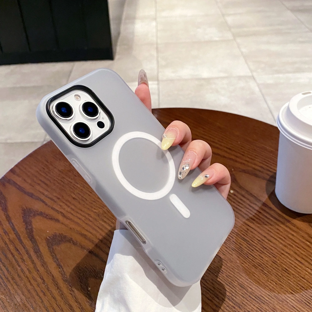 Luxury Candy Color 2 IN 1 Magsafe Case for iPhone 16 Pro Max 15 14 Plus 13 12 11 Magnetic Wireless Charge Clear Matte Soft Cover