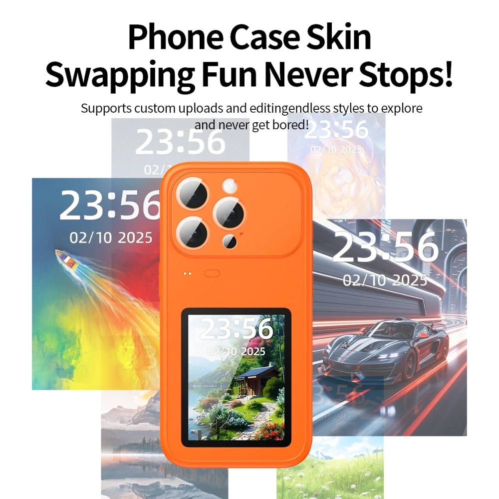 Dynamic phone case, photo transfer, video playback, touch screen, multifunctional Bluetooth phone cover for iPhon