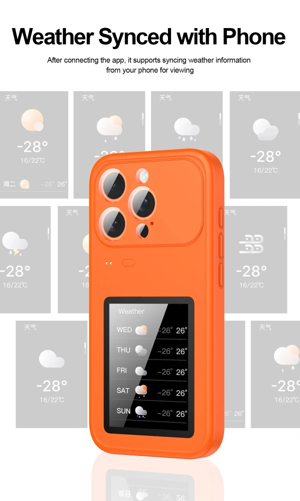 Dynamic phone case, photo transfer, video playback, touch screen, multifunctional Bluetooth phone cover for iPhon