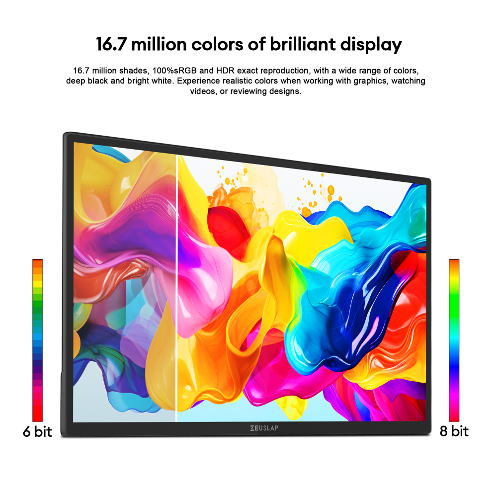 ZEUSLAP 22" 2.5K QHD Touchscreen Monitor – 4096-Level Stylus Pen, 100% sRGB, Anti-Glare, Thunderbolt/HDMI, 65W PD, for Design, Office & Gaming