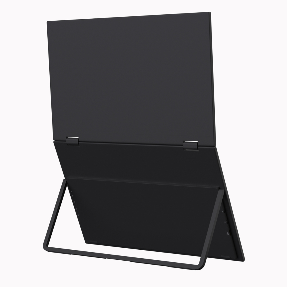 ZEUSLAP-Z15W 15.6" Dual Portable Monitor FHD 100% sRGB – Foldable Dual-Screen Laptop Extender for Mac & Windows, 1080P IPS, Type-C/HDMI, Travel-Friendly with Stand & 65W Charger