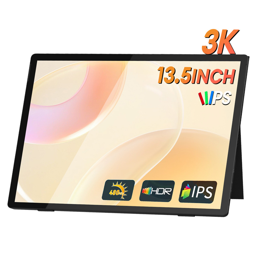 ZEUSLAP-Z13K 13.5" QHD Portable Monitor - 3000x2000 100% sRGB, HDR, Matte Anti-Glare, Dual Thunderbolt, Surface Book Second Screen, Magnetic Sleeve