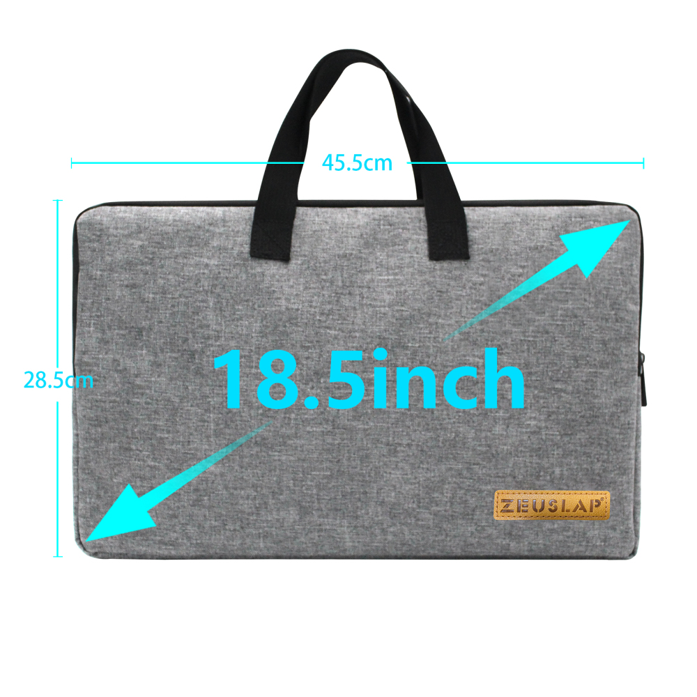 ZEUSLAP 18.5" Waterproof Monitor Bag - Fits Z18T/Z18TV Pro/ZS18/Z18S, Shockproof Nylon Case w/Padded Laptop Compartment & Cable Pocket
