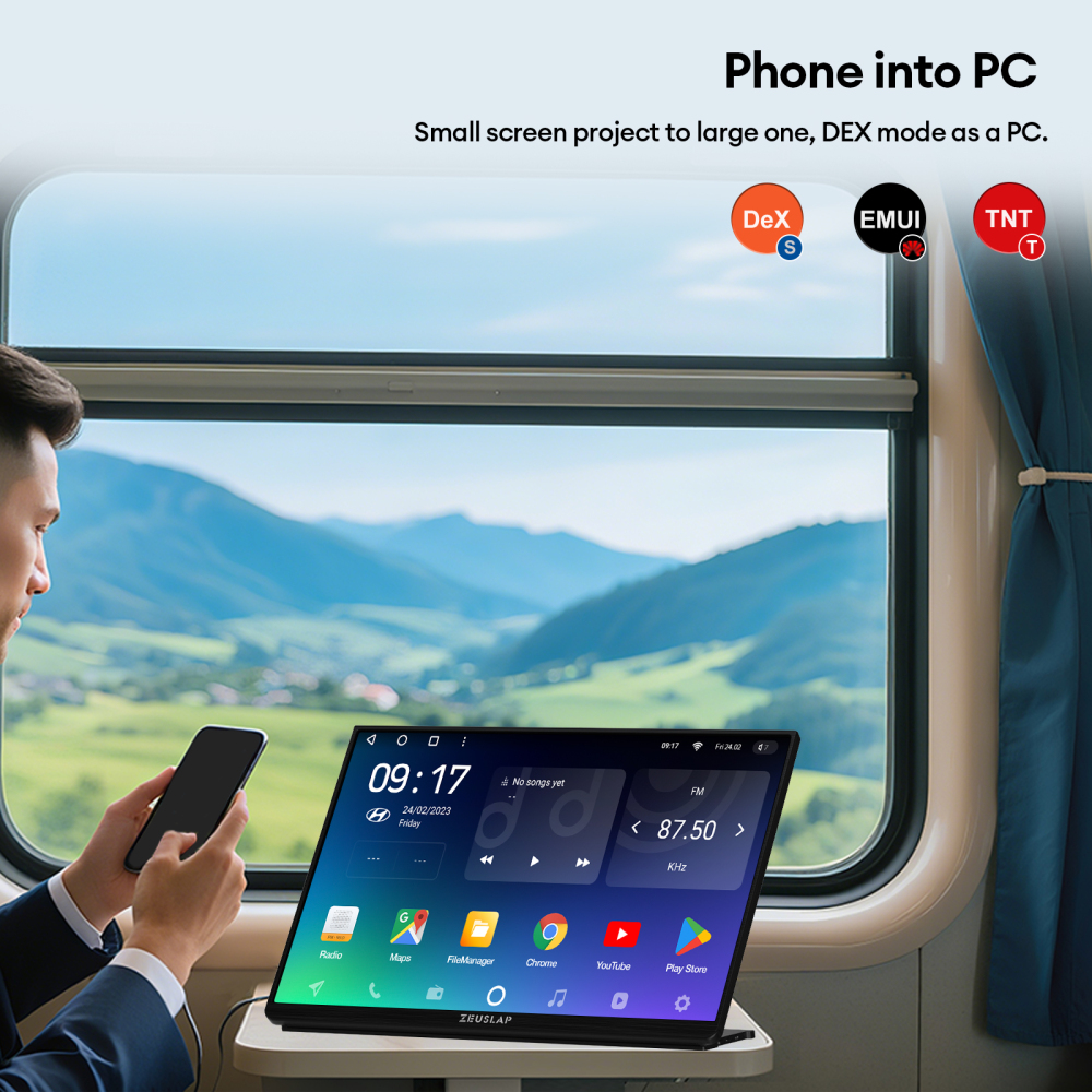 ZEUSLAP-P16F 16" 240Hz Portable Monitor - 2560x1600 QHD, 100% sRGB, Thunderbolt 240Hz/HDMI 120Hz, Metal Cooled, w/OD Boost & Switch 2 Support