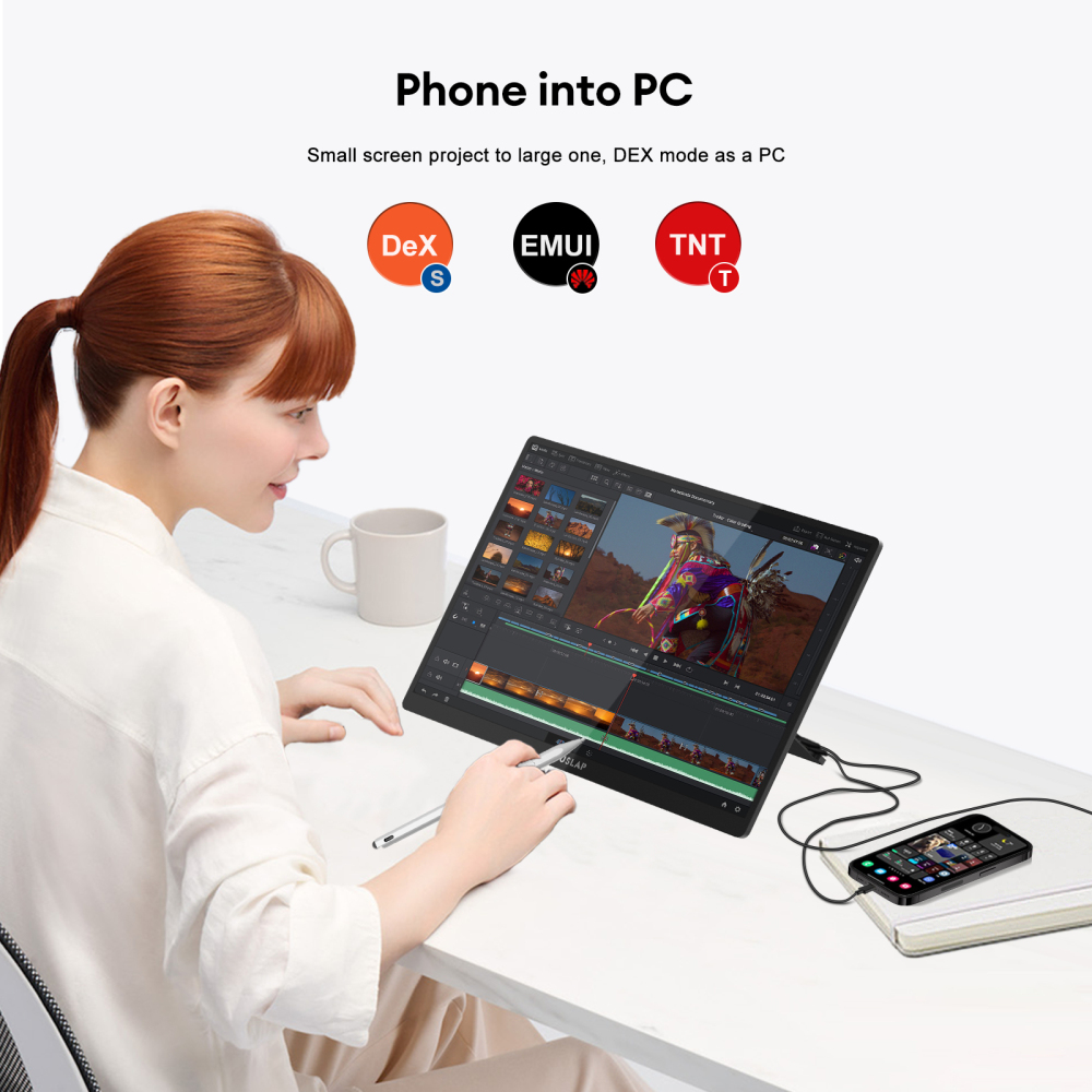 ZEUSLAP-P16 MAX PRO 16" 2.5K Touch Monitor - 2560x1600 120Hz, 4096-Level Stylus, 100% sRGB, Gravity Rotation, Dual Thunderbolt, OD Boost