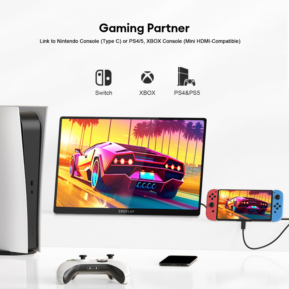ZEUSLAP-P16 MAX PRO 16" 2.5K Touch Monitor - 2560x1600 120Hz, 4096-Level Stylus, 100% sRGB, Gravity Rotation, Dual Thunderbolt, OD Boost
