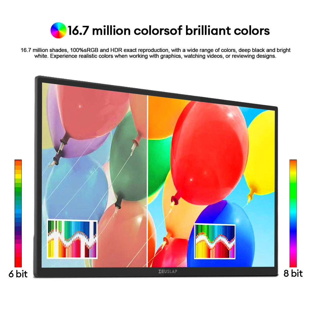 ZEUSLAP Z18T Pro 18.5"  FHD 100Hz Touch Monitor - 1920x1080P, MPP 2.0 Stylus Pen, Matte Anti-Glare Panel, 100% sRGB, Dual Thunderbolt Type C+HDMI, Back Stand & 30W Charger