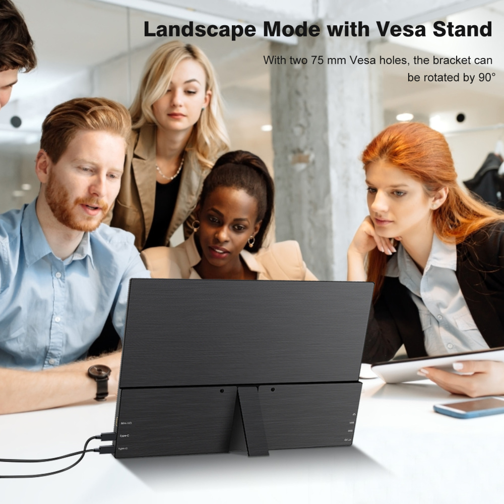 ZEUSLAP-P16ST 16" QHD 144Hz Touch Portable Monitor - 2560x1600P, 100% sRGB, Built-in Stand