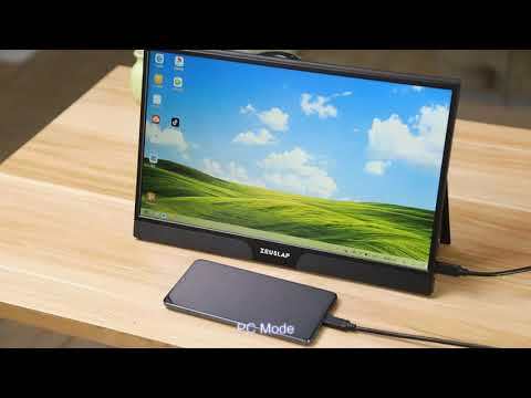 ZEUSLAP Z15ST 15.6" Portable Touchscreen Monitor | 1080P 10-Point Touch | USB-C & Mini HDMI | Built-in Speakers, Ultra-Thin, for Laptop, PC, Phone, Nintendo Switch