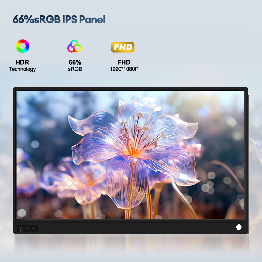 ZEUSLAP Z15ST 15.6" Portable Touchscreen Monitor | 1080P 10-Point Touch | USB-C & Mini HDMI | Built-in Speakers and Battery, Ultra-Thin, for Laptop, PC, Phone, Nintendo Switch