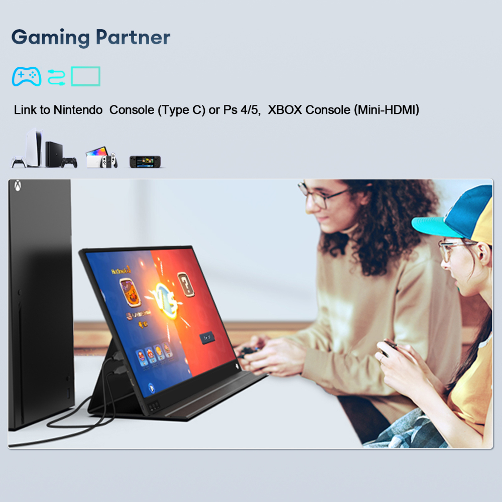 ZEUSLAP Z15ST 15.6" Portable Touchscreen Monitor | 1080P 10-Point Touch | USB-C & Mini HDMI | Built-in Speakers and Battery, Ultra-Thin, for Laptop, PC, Phone, Nintendo Switch