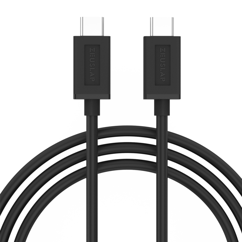 Zeuslap Thunderbolts USB C to USB C Cable 100W [1.2m], Braided High Speed Data & Video Transfer Type C Cable, Support DisplayPort for Portable Monitor, MacBook, iPad, Dell, HP, Samsung