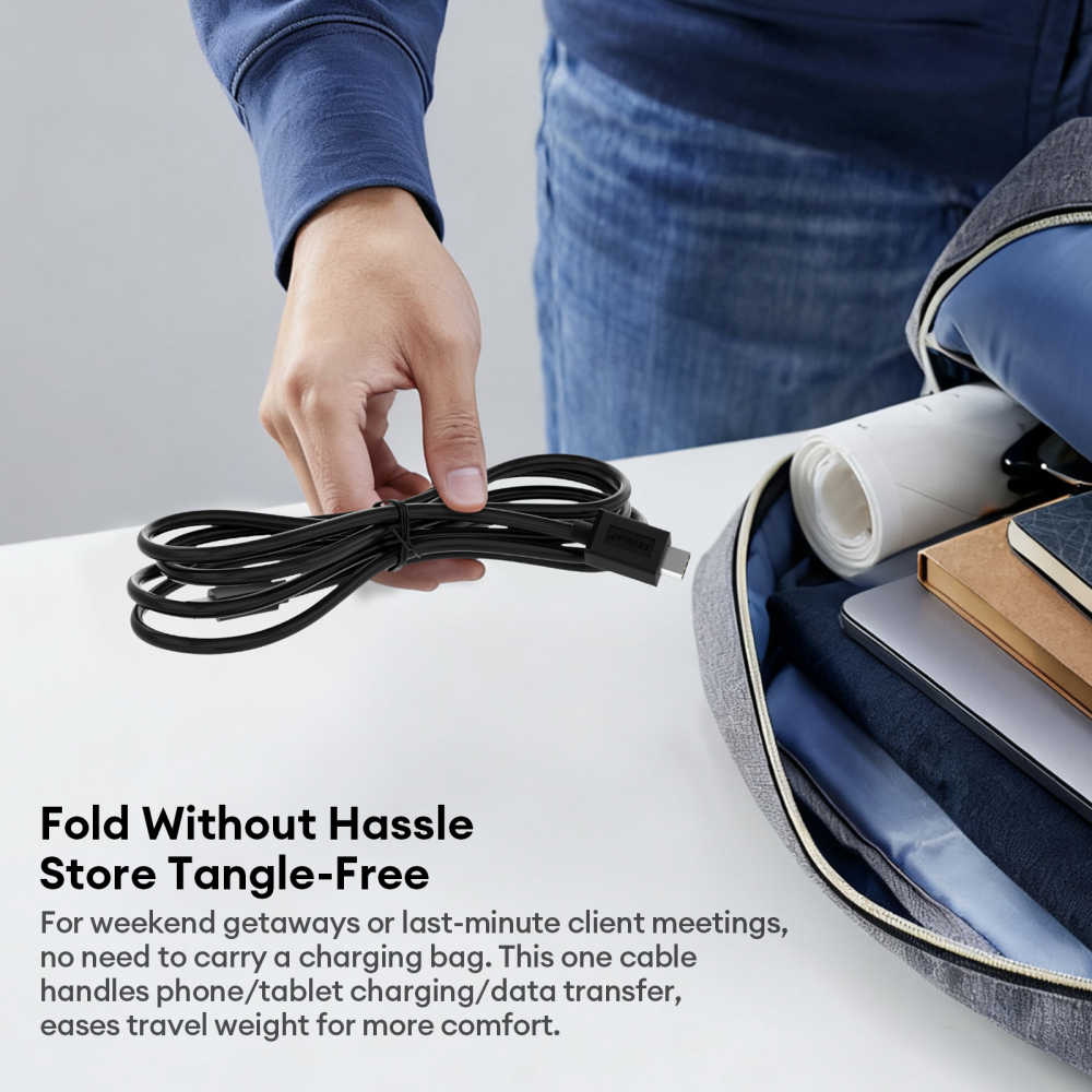 Zeuslap Thunderbolts USB C to USB C Cable 100W [1.2m], Braided High Speed Data & Video Transfer Type C Cable, Support DisplayPort for Portable Monitor, MacBook, iPad, Dell, HP, Samsung