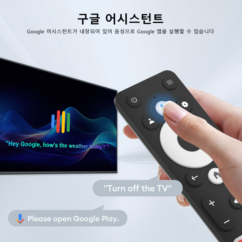 ZEUSLAP Google TV Monitor Bluetooth Remote Control for Z18TV PRO, Z22TV PRO, Z27TV and Z32TV