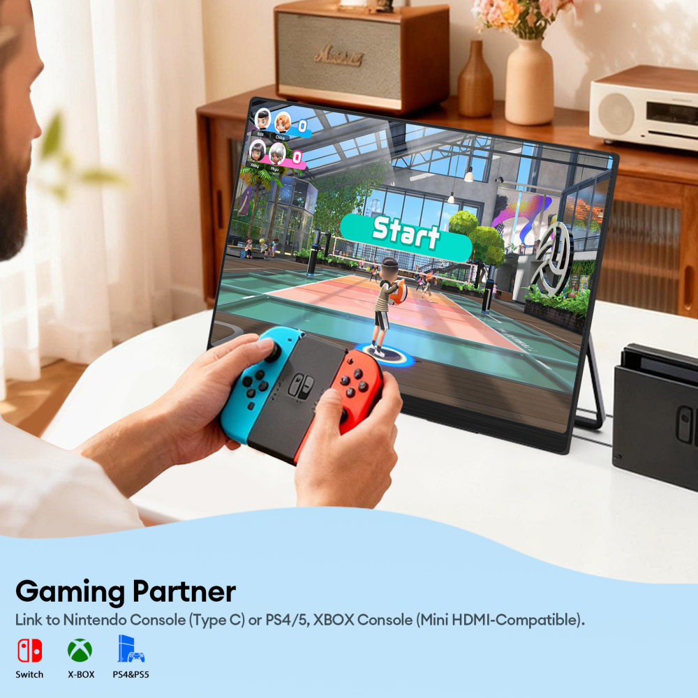 ZEUSLAP-Z16S 16" QHD 144Hz Portable Monitor - 2560x1600P, 100% sRGB,Travel Gaming Display for Laptop Switch PS4 PS5 Xbox