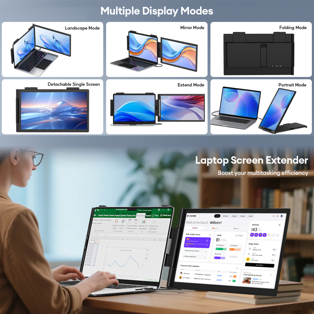 ZEUSLAP Z14P – 14" FHD Matte Portable Monitor