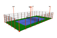 Mobile Panoramic Plate Padel Tennis Court Floating Plate Padelboll Tennis Court with Electric Tent Suspended Plate Tennis Court
